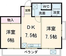 間取図画像 2DK