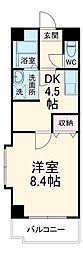 近鉄名古屋線 川越富洲原駅 徒歩3分の賃貸マンション 3階1DKの間取り