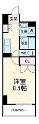 名古屋市営名城線 茶屋ヶ坂駅 バス7分 香流橋徒歩1分下車 徒歩26分の賃貸マンション 12階1Kの間取り