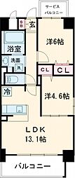 JR東海道・山陽本線 千里丘駅 徒歩2分の賃貸マンション 3階2LDKの間取り