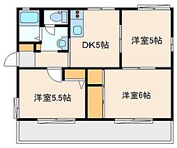 ピュアマーブルＡ 1階3DKの間取り