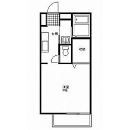 ハイツアルルＡ 1階1Kの間取り