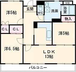 マンション・フオルツーナ 3LDKの間取図画像
