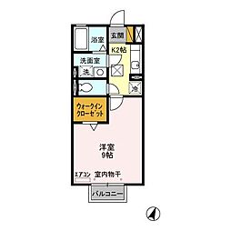 アネックスＭＩＴＯ　II 1階1Kの間取り
