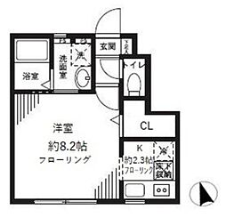 サニータウン武蔵野Ａ 1階1Kの間取り