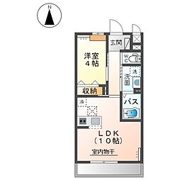 クライス 1LDKの間取図画像