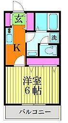 JR常磐線 亀有駅 徒歩7分の賃貸アパート 1階1Kの間取り