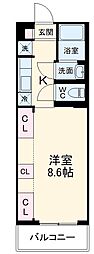 名古屋市営名港線 東海通駅 徒歩4分の賃貸マンション 1階1Kの間取り