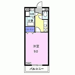 コスモスエスペランサ 1Kの間取図画像