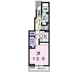 ＰＡＬＡＺＺＯ　ＫＯＪＯ　II 1階1Kの間取り