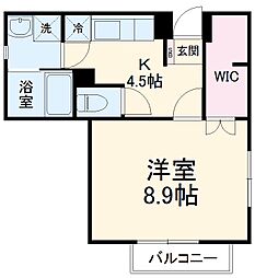 間取図画像 1K