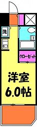 J-フラッツ川口本町 1Kの間取図画像