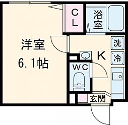 グランクオール京成立石 4階1Kの間取り