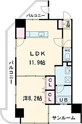 さくらＨｉｌｌｓ　ＡＲＡＫＯ 10階1LDKの間取り