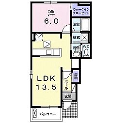 グラース・アヴェニュー 1階1LDKの間取り