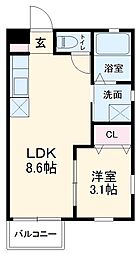 Ｌｅ　Ｇｉｏｉｅささしまライブ駅 3階1LDKの間取り