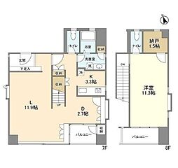 ＮＴビルディング 7階1LDKの間取り