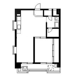 レスカール一番町 4階1LDKの間取り