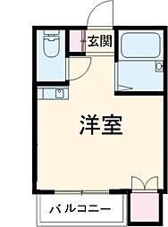 ソフィア国分寺 3階ワンルームの間取り