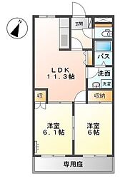 間取図画像 2LDK