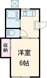 メゾン・ド・ロンドン 2階1Kの間取り