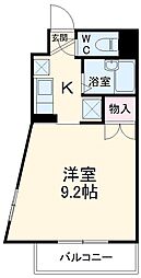 名古屋市営名港線 東海通駅 徒歩3分の賃貸マンション 2階1Kの間取り