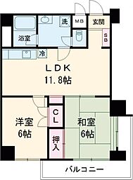 JR埼京線 北赤羽駅 徒歩4分の賃貸マンション 1階2LDKの間取り