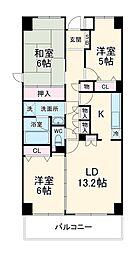 プロスペクト浦和常盤 3階3LDKの間取り