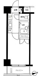 京急本線 平和島駅 徒歩2分の賃貸マンション 11階1Kの間取り