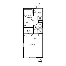 JR埼京線 北赤羽駅 徒歩8分の賃貸アパート 1階1Kの間取り