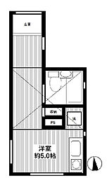 Ｆ−ＳＴＹＬＥ十条 1階ワンルームの間取り