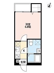 埼玉新都市交通 東宮原駅 徒歩5分の賃貸アパート 2階1Kの間取り