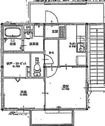 グランメール 1DKの間取図画像