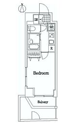 フェニックス武蔵関弐番館 1階1Kの間取り