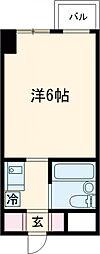 フォーシム用賀 3階1Kの間取り