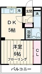 鈴木ハイツ 3階1DKの間取り