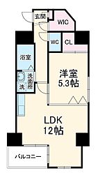 ロア金山 8階1LDKの間取り