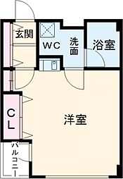 都営浅草線 本所吾妻橋駅 徒歩5分の賃貸マンション 2階ワンルームの間取り