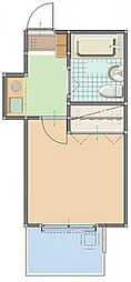 エムハイツ ワンルームの間取図画像