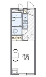 レオパレス春日 1Kの間取図画像