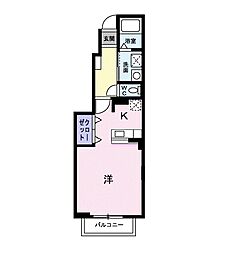 アイリス ワンルームの間取図画像