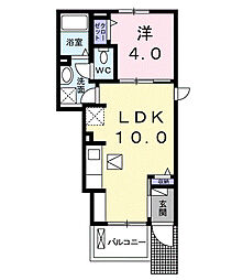 プロスペラール 1LDKの間取図画像
