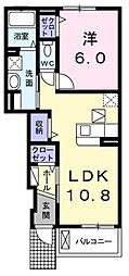 リバーサイドレジデンス 1LDKの間取図画像
