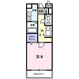 間取図画像 1K