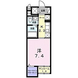 プラシード・R 1Kの間取図画像