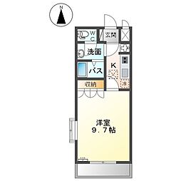 Ｉ’sベルポート 1階1Kの間取り