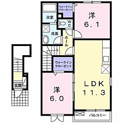 間取図画像 2LDK
