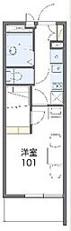 レオパレスグリーンアルタ 1Kの間取図画像