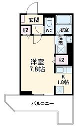 ラピスウィークス 1Kの間取図画像