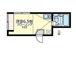 ネオステージ浅田 102 1階ワンルームの間取り